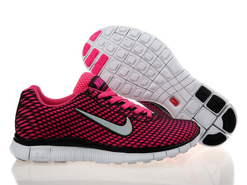Nike Free 5.0 Femmes Legeres Chaussures De Course Rose Noir
